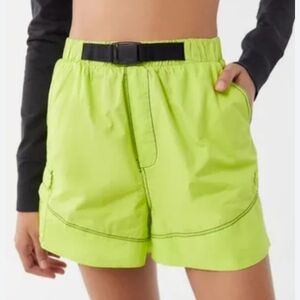 Urban Outfitters UO Neon Green Mason High-Rise Utility Cargo Short Small